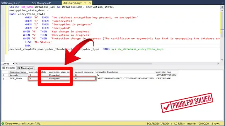 How to Check Database Encryption in SQL Server? Step-by-Step Guide