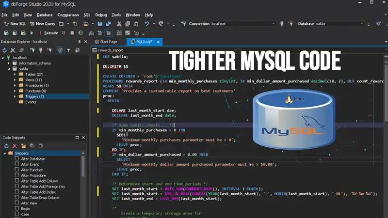 Tighter MySQL Code