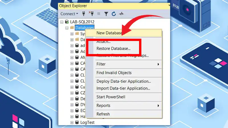 Restore SQL Database to Different Server