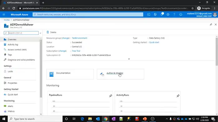 Set up Azure Data Factory