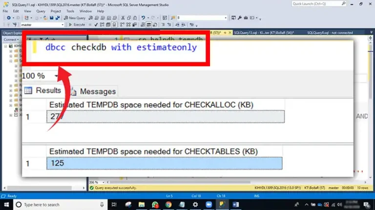 Does DBCC CheckDB Use TempDB | Answered