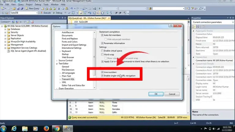 How to Add Line Numbers in SQL Server Management Studio