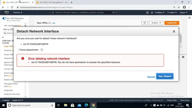 How to Delete Network Interface in AWS | 2 Methods With Internal Issues
