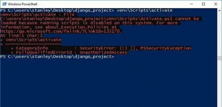 PowerShell error message PS1 Cannot Be Loaded
