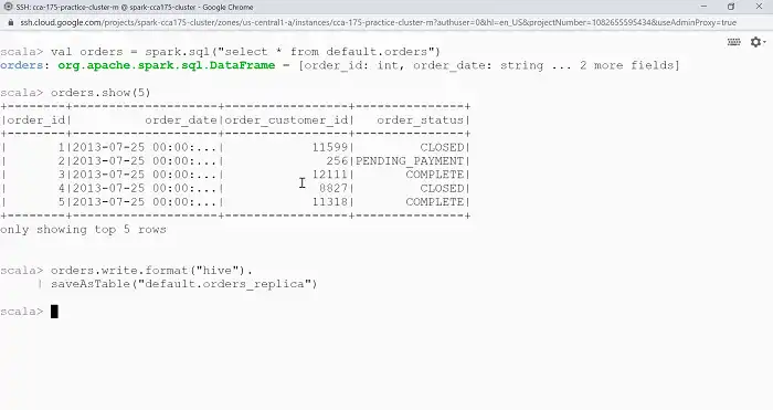 Writing to Hive Tables