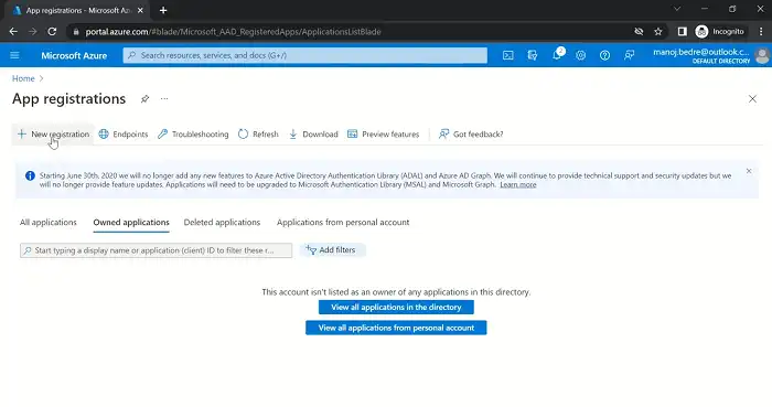 select Azure Active Directory