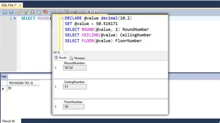 How To Round Down A Number With The Floor Function In SQL Server