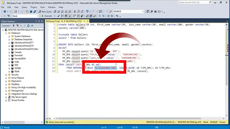 How to Extract Data From XML File Using SQL Query