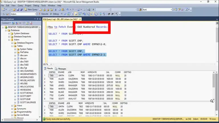 Identify With Odd and Even Rows in T-SQL Tables: A Practical Guide