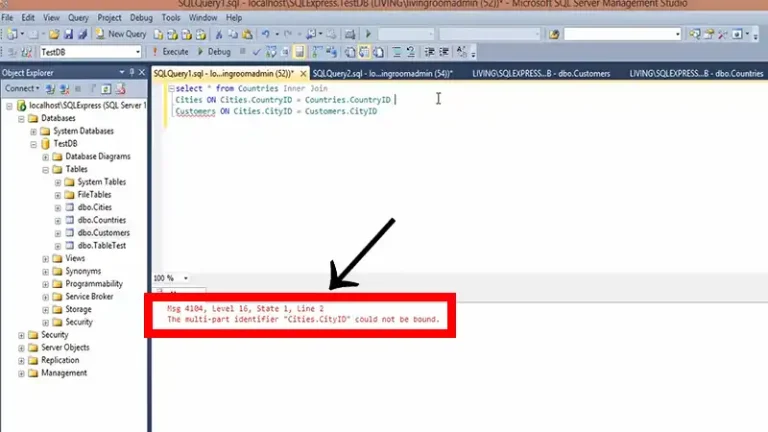 Multi-Part Identifier Could Not Be Bound SQL | Can It Be Solved? 