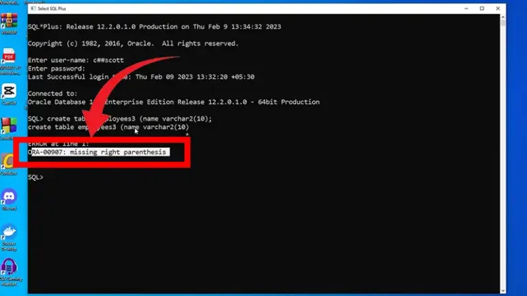ORA-00907 Missing Right Parenthesis in Oracle Fusion | Explained and Solved