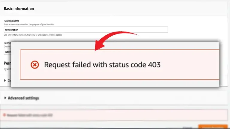 Request Failed With Status Code 403 AWS Lambda