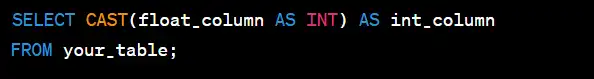 Methods for Converting from Float to Int in SQL
