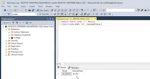 SQL Format Currency: Decimal Places