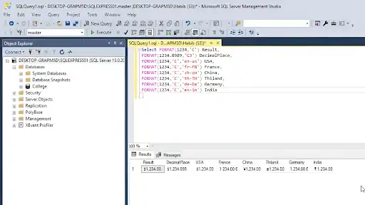 SQL Format Currency: Without Dollar Sign