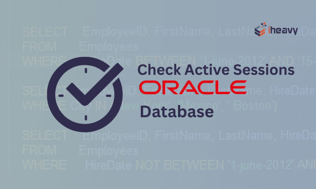 CHECK ORACLE SESSIONS visual data 5