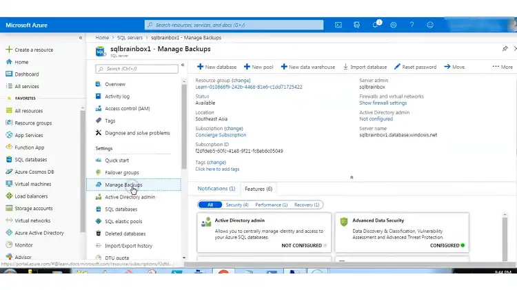 How Do I Backup My Azure SQL Database
