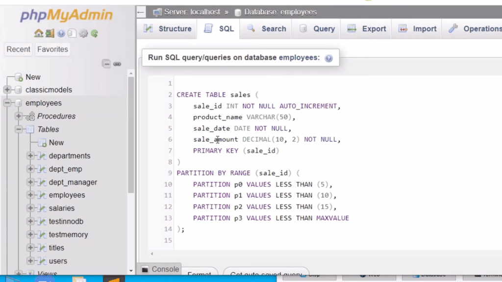 1. Range Partitioning