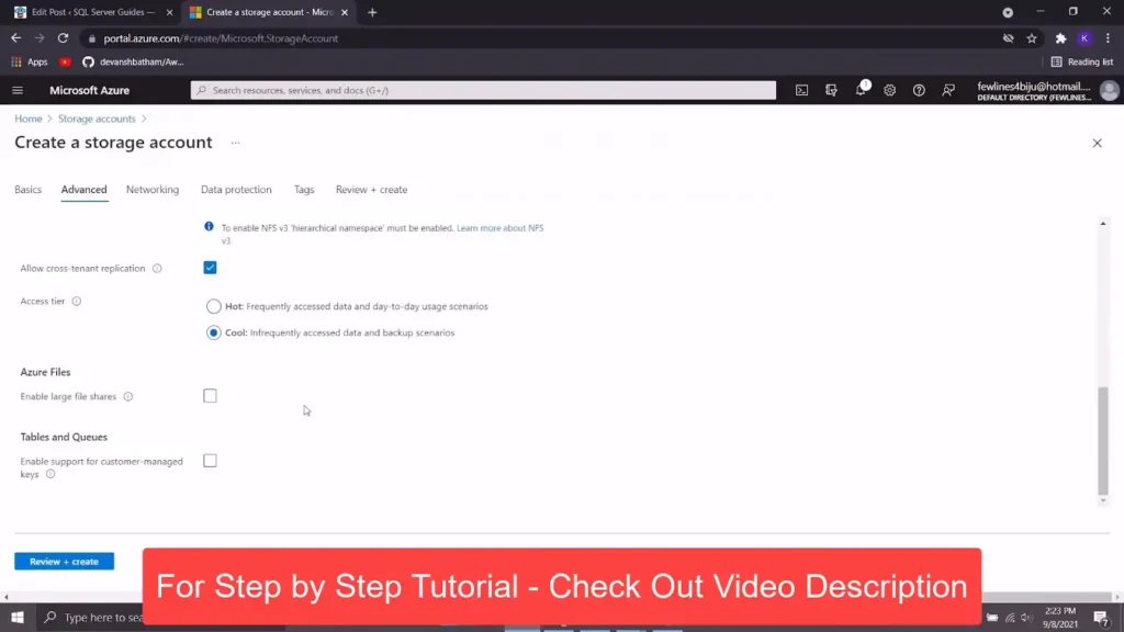 Create a Storage Account in Azure