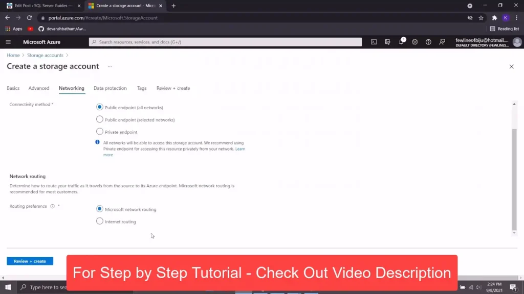 Create a Storage Account in Azure