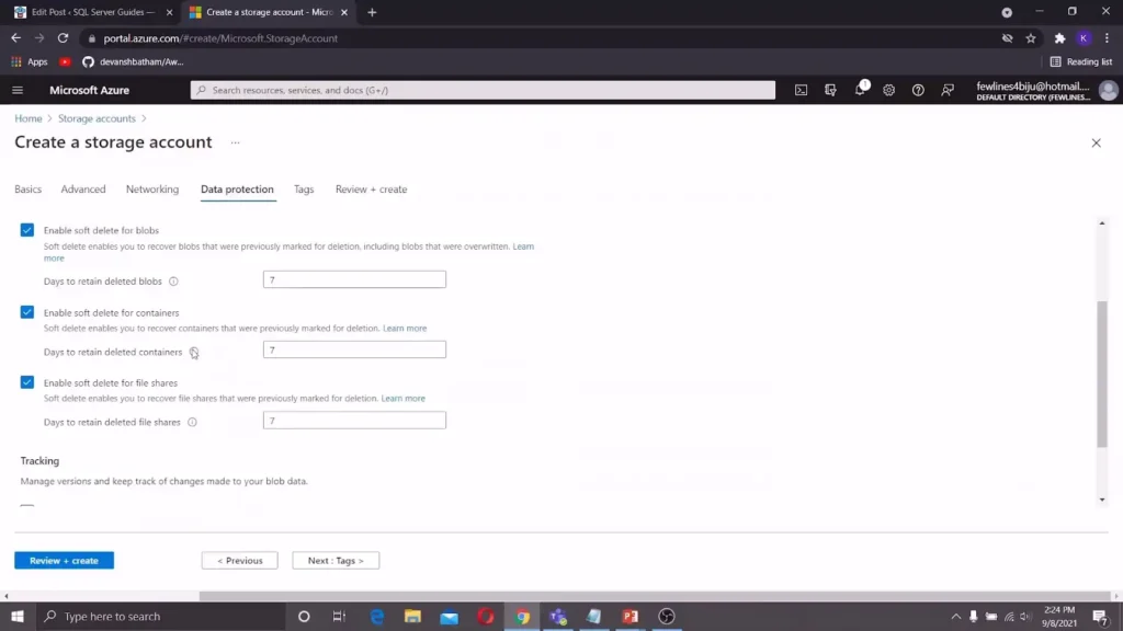 Create a Storage Account in Azure