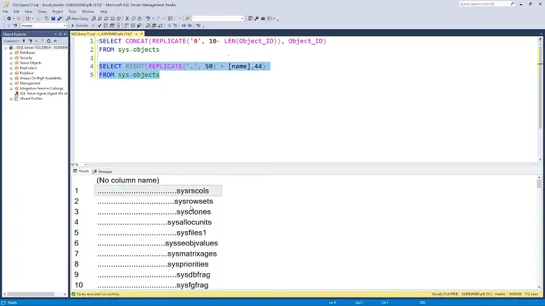 Method 3: Using RIGHT with REPLICATE (SQL Server)