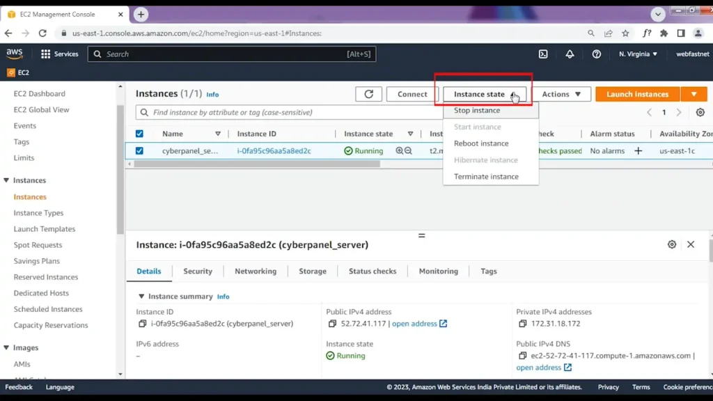 Terminate the EC2 instance
