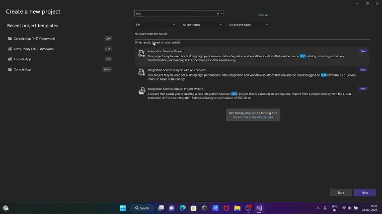 Create an SSIS Project