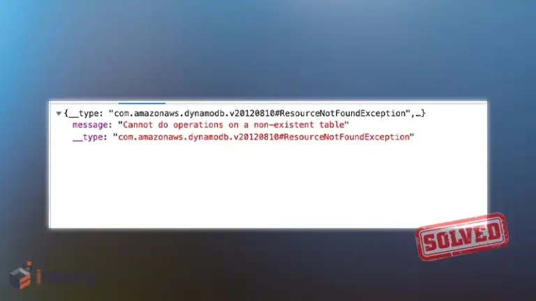 Cannot Do Operations on a Non-Existent Table