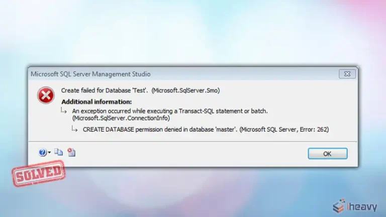 Failed to Open the Explicitly Specified Database