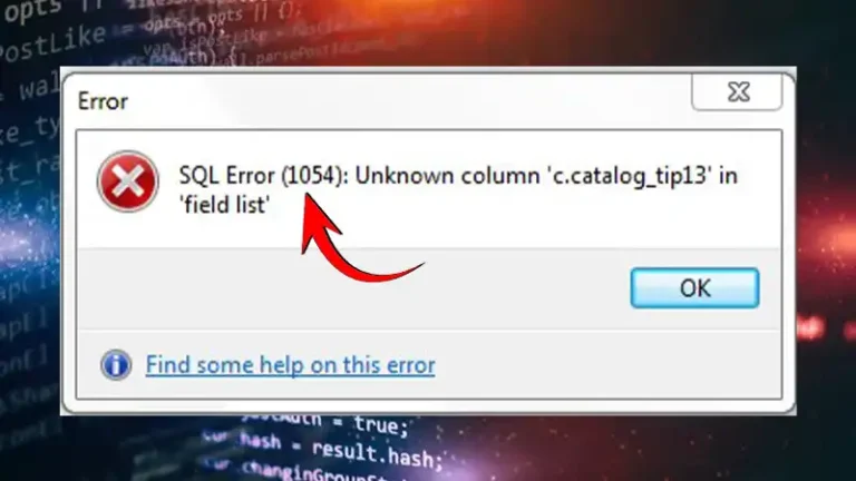 MySQL Error Code 1054 A Comprehensive Guide