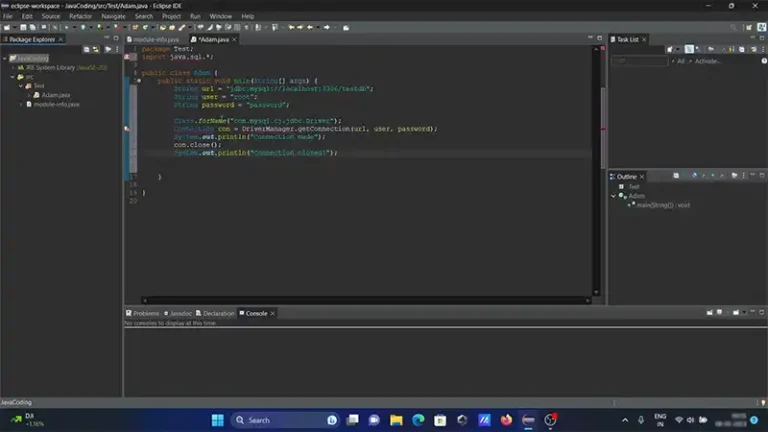 Package Java.Sql Is Not Accessible