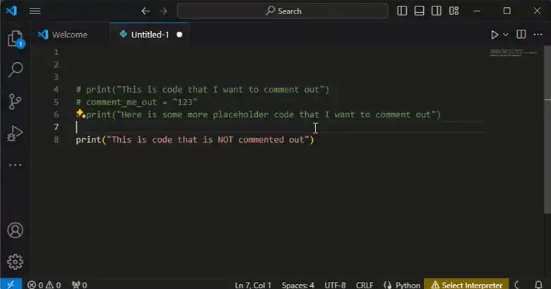 Using Multiple Single-Line Comments