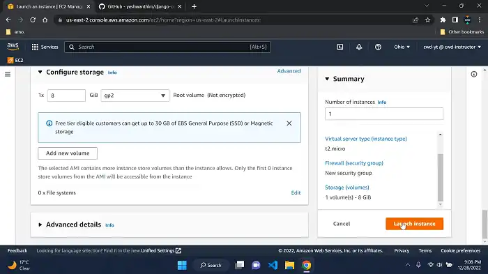 settings-and-select-Launch-instance